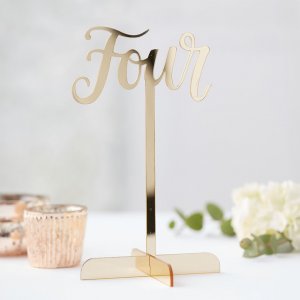 Bordsnumrering - Gold wedding