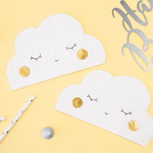Servetter - Moln - Guld - 20-pack