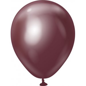 Miniballonger enfärgade - Premium 13 cm - Burgundy Chrome