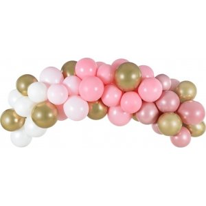 Ballongbåge - 2m - Rosa/Guld