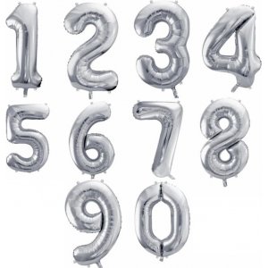 Sifferballong - Silver - 86 cm