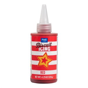 Färdig glasyr/Buscuit Icing - Röd - PME - 120g