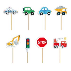 Cake picks - Stadens trafik - 8-pack