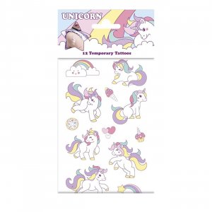 Tatueringar - Unicorn/enhörningar - 12 st tatueringar