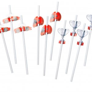 Papperssugrör - Silverfolie Racing 10-pack (19 cm)