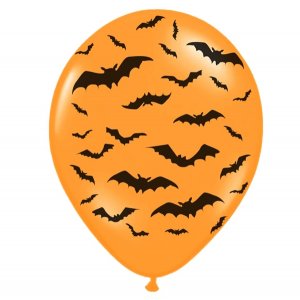 Ballonger - Orange/Fladdermöss - 6-pack
