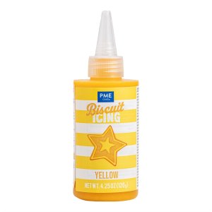 Färdig glasyr/Buscuit Icing - Gul - PME - 120g