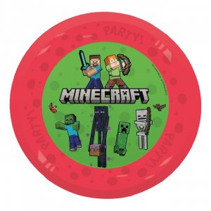 Återanvändbara plasttallrikar - Minecraft - 21 cm - 4-pack