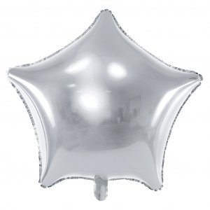 Folieballong - Stjärna - Silver