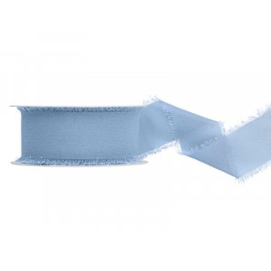 Chiffongband - 40 mm - Blå - 10 m