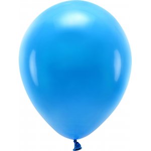 Enfärgade ballonger - Eco 30 cm - Blå - 10-pack