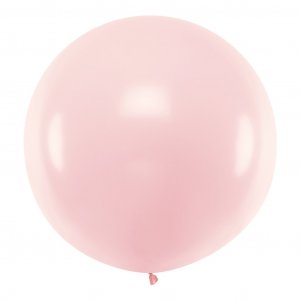 Jätteballong Enfärgad - Ljusrosa - Storlek: 60cm