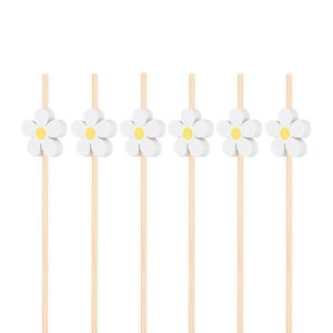 Snackspinnar/Drinkpinnar - Blomma- 12 cm - 25 st