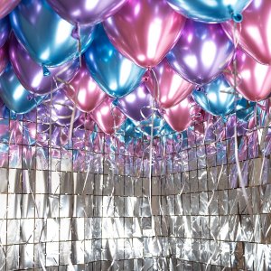 Ballongtak - Chrome - Blå/Lila/Rosa