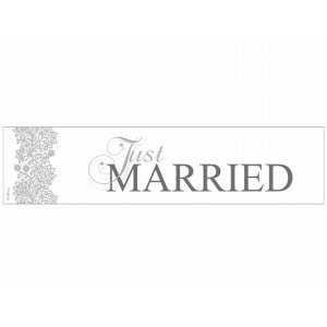 Nummerplåt - Just Married - Vit