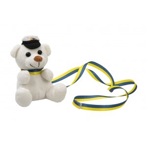 Studentdjur - Liten vit nallebjörn - 12 cm