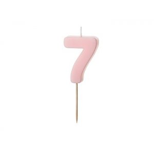 Födelsedagsljus - Nummer 7 - Ljusrosa