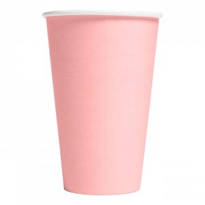 Pappmuggar - Stora - Ljusrosa - 10-pack