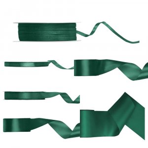 Satinband - Bottle Green - (Bredd: 3 mm) - 50 meter