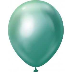 Ballonger enfärgade - Premium 45 cm - Green Chrome