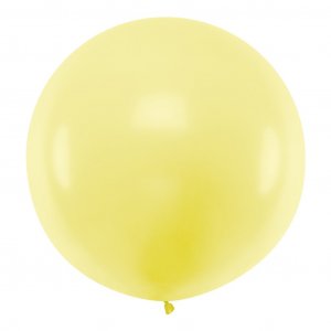 Jätteballong Enfärgad - Ljusgul - Storlek: 60cm