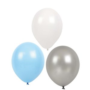 Ballonger - Blå/Silver/Vit - 9-pack