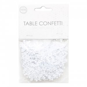 Bordskonfetti - Snöflingor - Vita - 14g