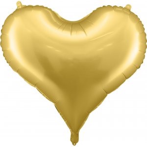 Folieballong - Guld hjärta