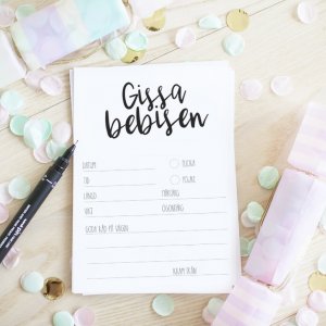 Gissa bebisen - Svart/Vit - 8-pack