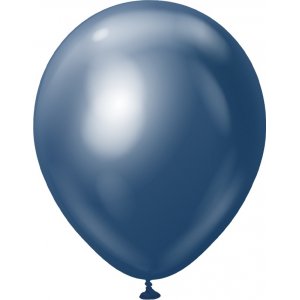 Ballonger enfärgade - Premium 30 cm - Navy Chrome - 10-pack