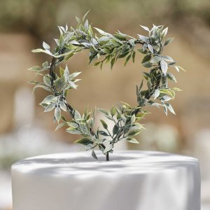 Cake Topper - Hjärta - Sage Wedding