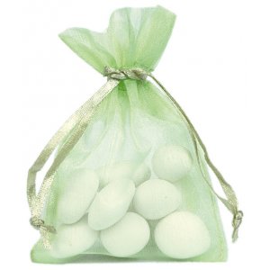 Organzapåsar - Ljusgröna - 10-pack