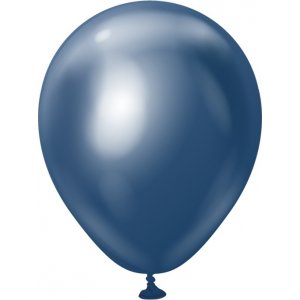 Miniballonger enfärgade - Premium 13 cm - Navy Chrome - 25-pack
