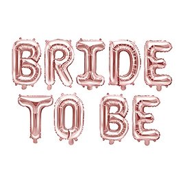 Bokstavsballonger - Roséguld - Bride to be
