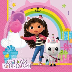 Servetter - Gabby s Dollhouse - Rainbow - 20-pack - 33 x 33 cm