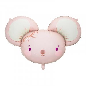 Folieballong - Mus - Rosa