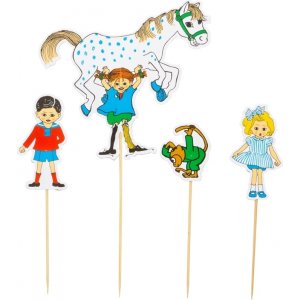 Cake Picks - Pippi Långstrump - 4-pack