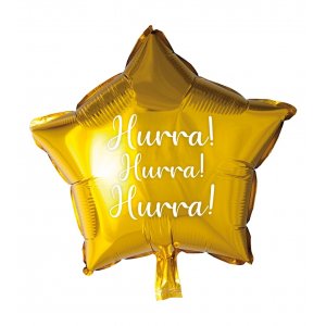 Folieballong - Stjärna - Hurra