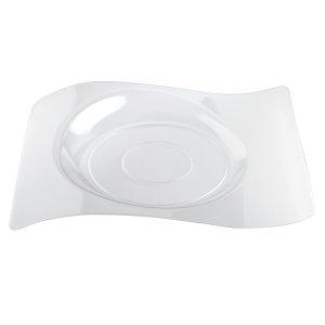 Böjd mingeltallrik - 6-pack - Clear
