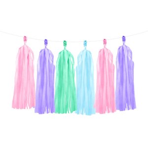 Tasselgirlang - Rosa/Blå/Lila/Mint