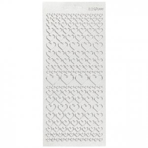 Stickers - Hjärtan - Silver