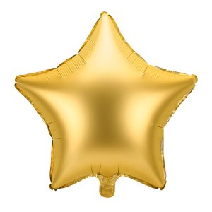 Folieballong - Stjärna - 48cm - Matt Guld