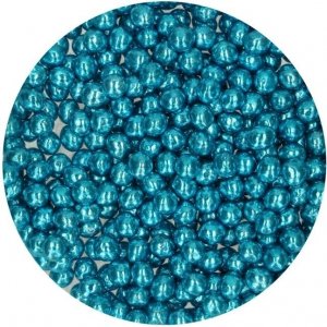 Krispiga chokladpärlor - Metallic Blue - Funcakes - 60 g