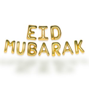 Ballonggirlang - EID MUBARAK - Guld 35 cm