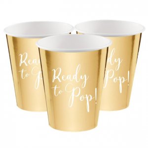 Pappmuggar - Ready to pop - Guld - 8-pack