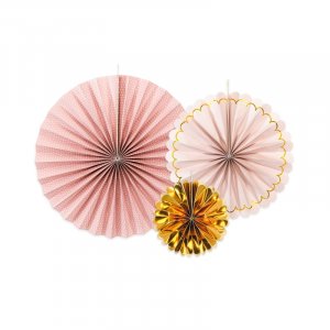 Pin Wheels - 3-pack - Guld/Rosa/Polka dot