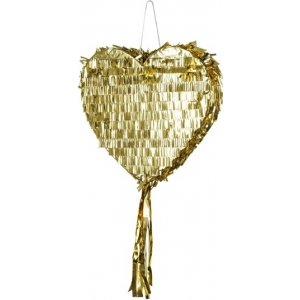 Piñata - Hjärta - Guld