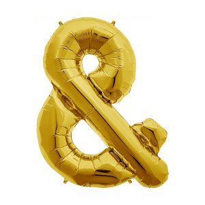 Folieballong - & - Guld - 40 cm
