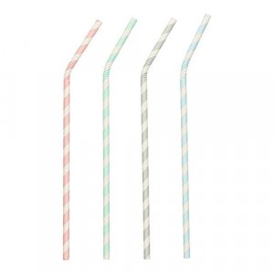 Sugrör - Böjbara - Pastell - 100-pack