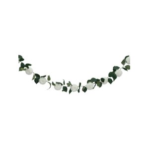 Blomstergirlang - Dahlior - Vit - 2,2 m